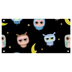 Cute-owl-doodles-with-moon-star-seamless-pattern Banner And Sign 4  X 2  by Salman4z