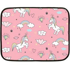 Cute-unicorn-seamless-pattern Fleece Blanket (mini) by Salman4z