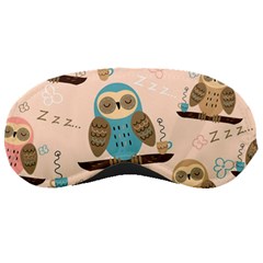 Seamless-pattern-owls-dream-cute-style-pajama-fabric Sleeping Mask by Salman4z