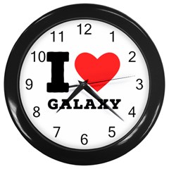 I Love Galaxy  Wall Clock (black) by ilovewhateva