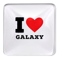 I Love Galaxy  Square Glass Fridge Magnet (4 Pack) by ilovewhateva