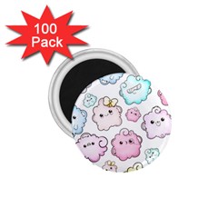 Cute-doodle-cartoon-seamless-pattern 1 75  Magnets (100 Pack)  by Salman4z