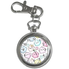 Cute-doodle-cartoon-seamless-pattern Key Chain Watches by Salman4z