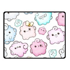 Cute-doodle-cartoon-seamless-pattern Fleece Blanket (small) by Salman4z