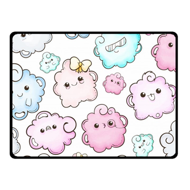 Cute-doodle-cartoon-seamless-pattern Fleece Blanket (Small)