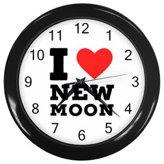 I Love New Moon Wall Clock (black) by ilovewhateva