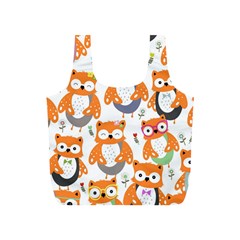 Cute-colorful-owl-cartoon-seamless-pattern Full Print Recycle Bag (s) by Salman4z