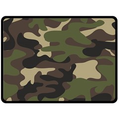 Texture-military-camouflage-repeats-seamless-army-green-hunting Two Sides Fleece Blanket (large) by Salman4z