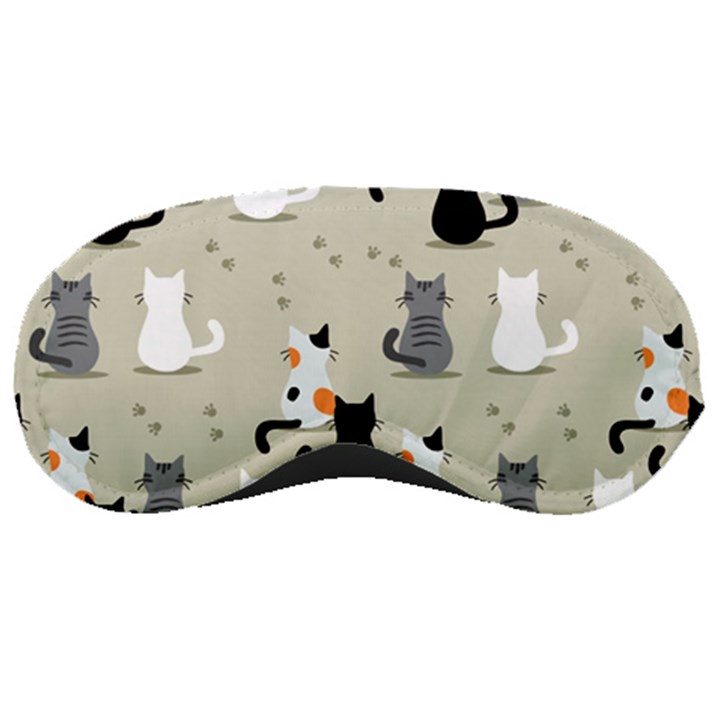 Cute-cat-seamless-pattern Sleeping Mask