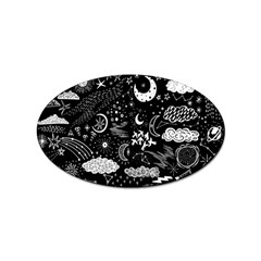 Vector-set-sketch-drawn-with-space Sticker Oval (100 Pack) by Salman4z