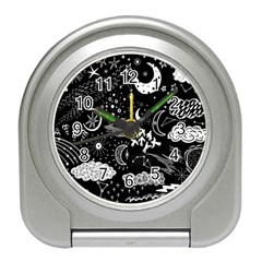 Vector-set-sketch-drawn-with-space Travel Alarm Clock by Salman4z