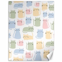 Cute-cat-colorful-cartoon-doodle-seamless-pattern Canvas 36  X 48  by Salman4z