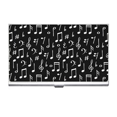 Chalk-music-notes-signs-seamless-pattern Business Card Holder by Salman4z