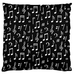 Chalk-music-notes-signs-seamless-pattern Large Cushion Case (one Side) by Salman4z