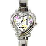 Graphic-design-geometric-background Heart Italian Charm Watch Front