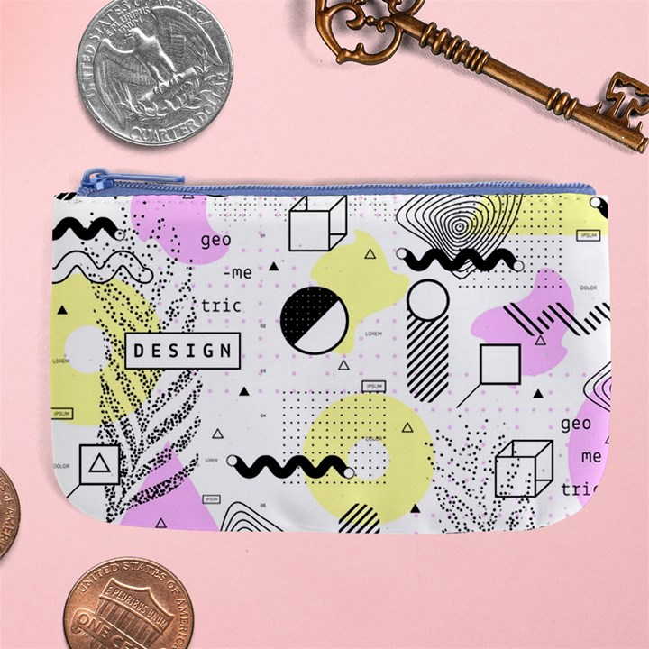 Graphic-design-geometric-background Large Coin Purse