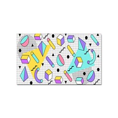 Tridimensional-pastel-shapes-background-memphis-style Sticker (rectangular) by Salman4z