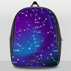 Realistic-night-sky-poster-with-constellations School Bag (xl) by Salman4z