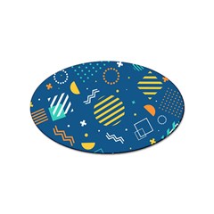 Flat-design-geometric-shapes-background Sticker Oval (100 Pack) by Salman4z