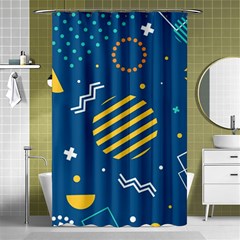 Flat-design-geometric-shapes-background Shower Curtain 48  X 72  (small)  by Salman4z