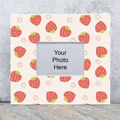 Strawberries-pattern-design White Wall Photo Frame 5  X 7  by Salman4z