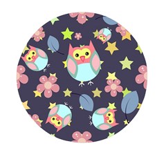 Owl-stars-pattern-background Mini Round Pill Box (pack Of 5) by Salman4z