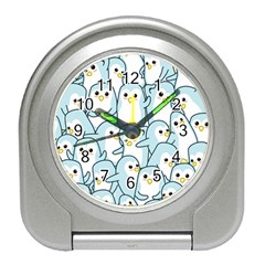 Penguins Pattern Travel Alarm Clock by pakminggu