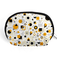 Flat Geometric Shapes Background Accessory Pouch (medium) by pakminggu