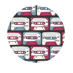 Music Symbols Rock Music Seamless Pattern Mini Round Pill Box by pakminggu