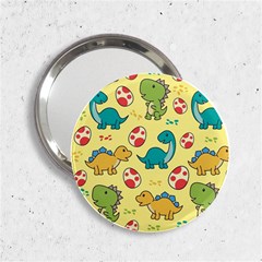 Seamless Pattern With Cute Dinosaurs Character 2 25  Handbag Mirrors by pakminggu