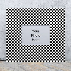 Black And White Checkerboard Background Board Checker White Wall Photo Frame 5  X 7  by pakminggu