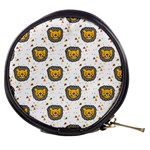 Lion Heads Pattern Design Doodle Mini Makeup Bag Front