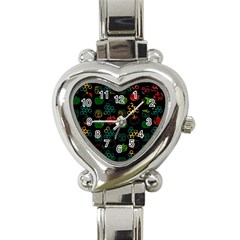 Apples Honey Honeycombs Pattern Heart Italian Charm Watch by pakminggu