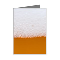 Beer Foam Bubbles Alcohol Glass Mini Greeting Card by pakminggu