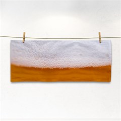 Beer Foam Bubbles Alcohol Glass Hand Towel by pakminggu