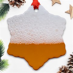 Beer Foam Bubbles Alcohol Glass Snowflake Ornament (two Sides) by pakminggu