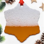 Beer Foam Bubbles Alcohol Glass Snowflake Ornament (Two Sides) Back