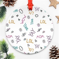 Doodle Pattern Ornament (round) by pakminggu