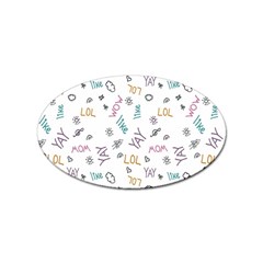 Doodle Pattern Sticker (oval) by pakminggu