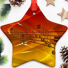 Music Notes Melody Note Sound Star Ornament (two Sides) by pakminggu