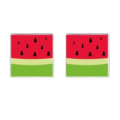 Watermelon Fruit Food Healthy Vitamins Nutrition Cufflinks (square) by pakminggu