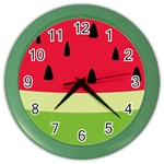 Watermelon Fruit Food Healthy Vitamins Nutrition Color Wall Clock Front