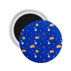 Cat Animals Sleep Stars Seamless Background 2 25  Magnets by pakminggu