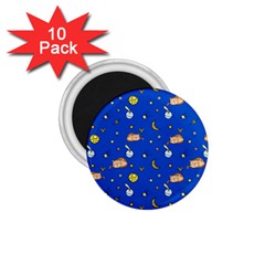 Cat Animals Sleep Stars Seamless Background 1 75  Magnets (10 Pack)  by pakminggu