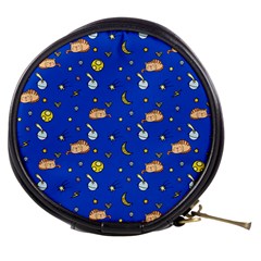 Cat Animals Sleep Stars Seamless Background Mini Makeup Bag by pakminggu