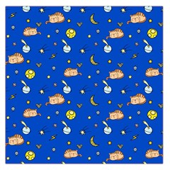 Cat Animals Sleep Stars Seamless Background Square Satin Scarf (36  X 36 ) by pakminggu