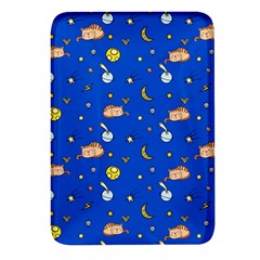 Cat Animals Sleep Stars Seamless Background Rectangular Glass Fridge Magnet (4 Pack) by pakminggu