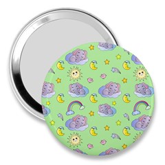 Elephant Sleeping Elephants Background 3  Handbag Mirrors by pakminggu