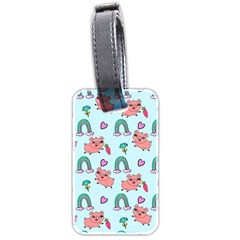 Pigs Pattern Art Design Drawing Sketch Wallpaper Luggage Tag (two Sides) by pakminggu