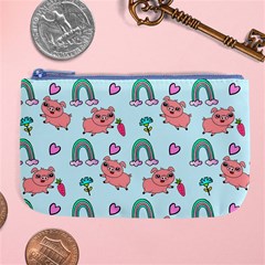 Pigs Pattern Art Design Drawing Sketch Wallpaper Large Coin Purse by pakminggu